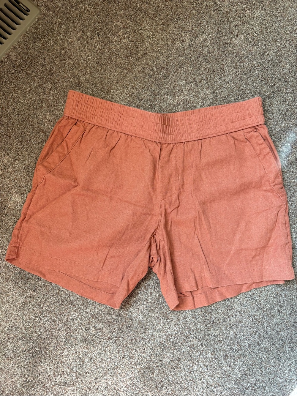 Women’s Casual Elastic-Waist Shorts in Terracotta